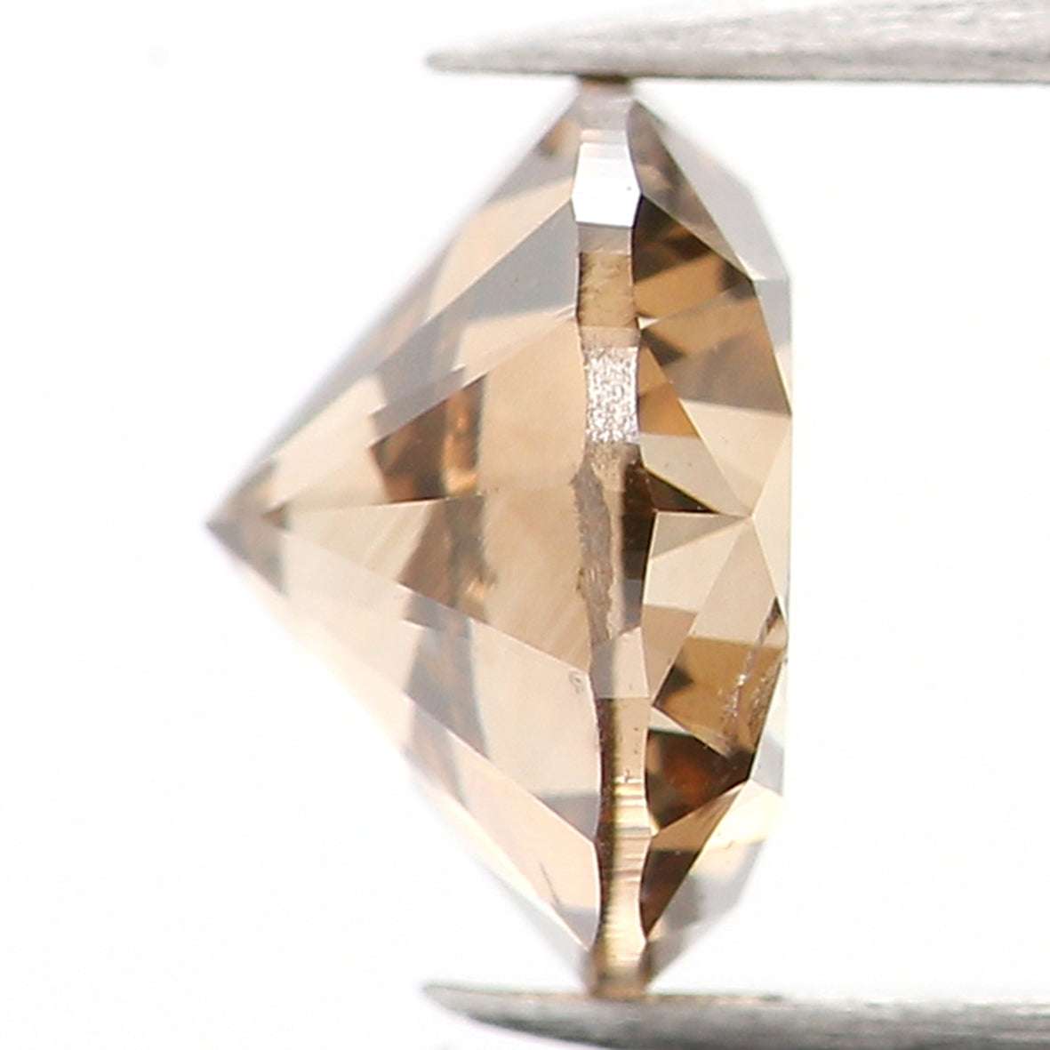 0.59 Ct Natural Loose Round Shape Diamond Brown Color Round Diamond 5.20 MM Natural Loose Brown Diamond Round Brilliant Cut Diamond LQ631