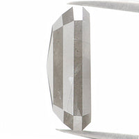 Natural Loose Emerald Salt And Pepper Diamond Grey Color 3.06 CT 10.50 MM Emerald Shape Rose Cut Diamond KDL1155