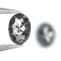 Natural Loose Oval Diamond, Salt And Pepper Oval Diamond, Natural Loose Diamond, Oval Rose Cut Diamond, 0.49 CT Oval Shape Diamond KDL2772
