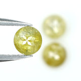 Natural Loose Rose Cut Yellow Grey Diamond Color 1.28 CT 4.20 MM Round Rose Cut Shape Diamond L6198