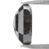 Natural Loose Hexagon Salt And Pepper Diamond Black Grey Color 0.85 CT 6.17 MM Hexagon Shape Rose Cut Diamond L2532