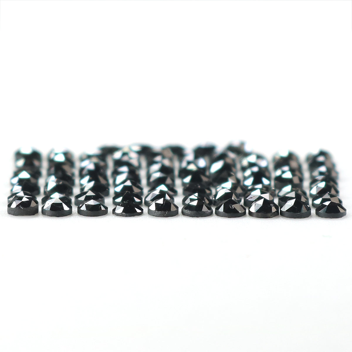 3.34 CT Natural Loose Round Rose Cut Diamond Black Color Round Shape Diamond 2.20 MM Natural Loose Black Color Round Rose Cut Diamond KQ2456