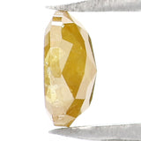 Natural Loose Cushion Yellow Color Diamond 0.80 CT 5.90 MM Cushion Shape Rose Cut Diamond KR2470