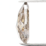 Natural Loose Pear Salt And Pepper Diamond Brown Color 0.39 CT 6.15 MM Pear Shape Rose Cut Diamond L975