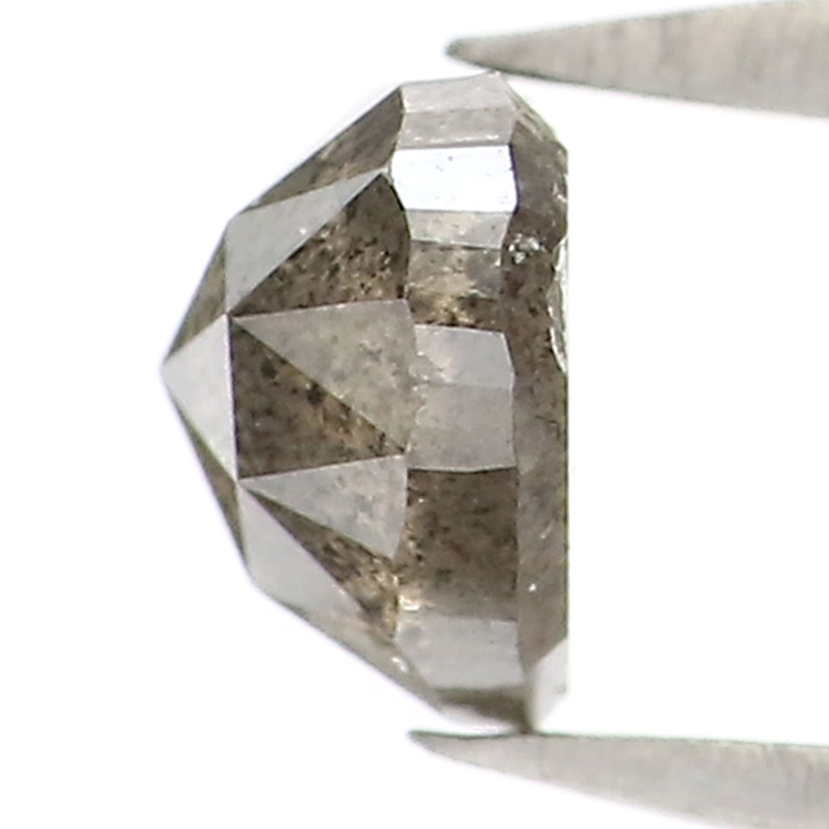 0.60 Ct Natural Loose Heart Shape Diamond Salt And Pepper Diamond 4.45 MM Natural Diamond Black Grey Color Heart Rose Cut Diamond QL6552