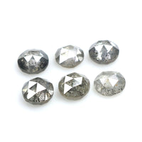 Natural Loose Rose Cut Salt And Pepper Diamond Black Grey Color 1.69 CT 3.70 MM Round Rose Cut Shape Diamond L989