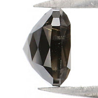 Natural Loose Cushion Diamond Black Grey Color 1.17 CT 5.80 MM Cushion Shape Rose Cut Diamond L8384