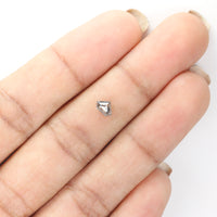 0.28 CT Natural Loose Diamond, Shield Cut Diamond, Salt And Pepper Diamond, Black Diamond, Grey Diamond, Antique Rose Cut Diamond KDL440