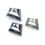 Natural Loose Kite Salt And Pepper Diamond Black Grey Color 0.88 CT 5.81 MM Kite Shape Rose Cut Diamond L2454