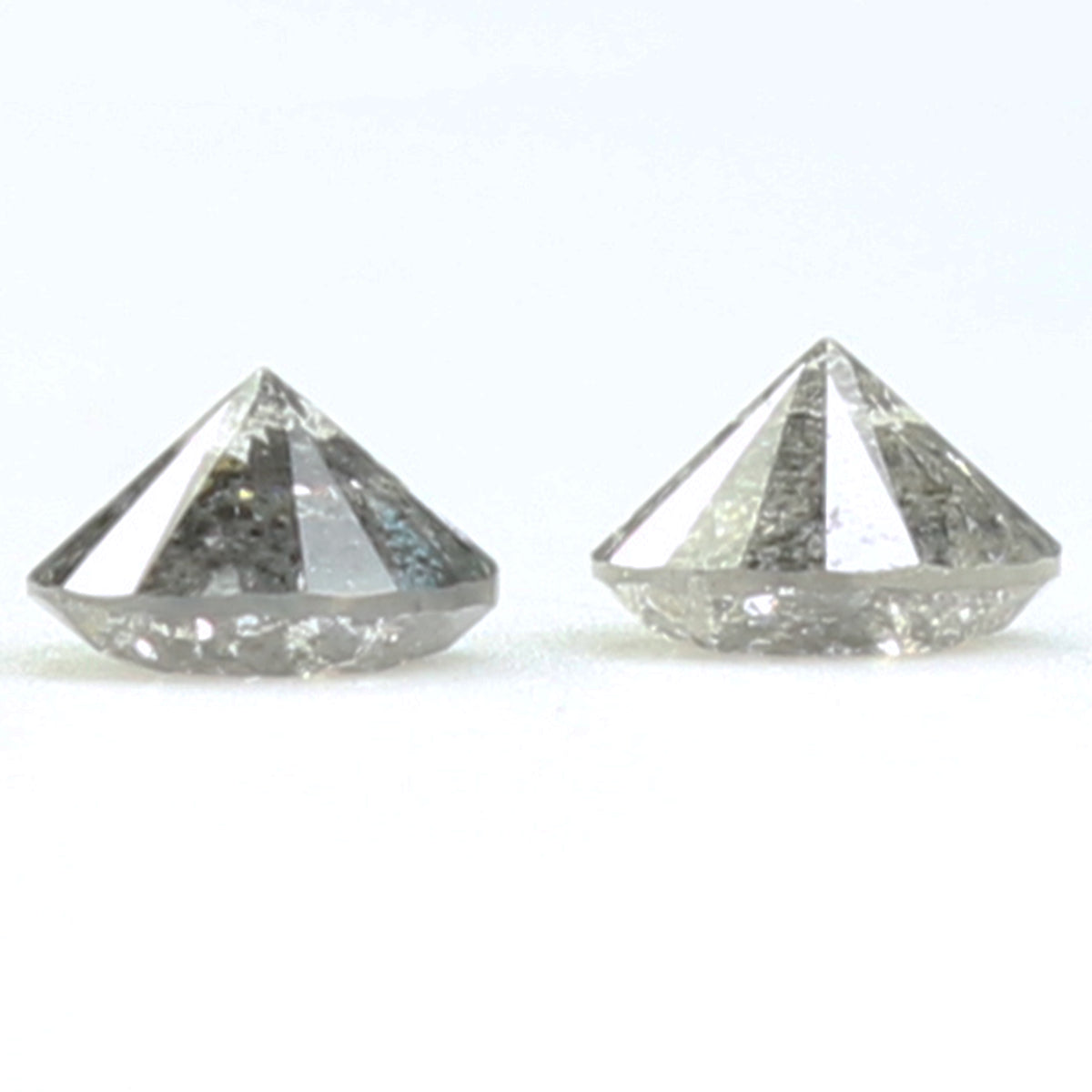 0.63 CT Natural Loose Round Cut Pair Diamond Salt And Pepper Round Shape Diamond 4.20 MM Black Grey Color Round Brilliant Cut Diamond QL1377