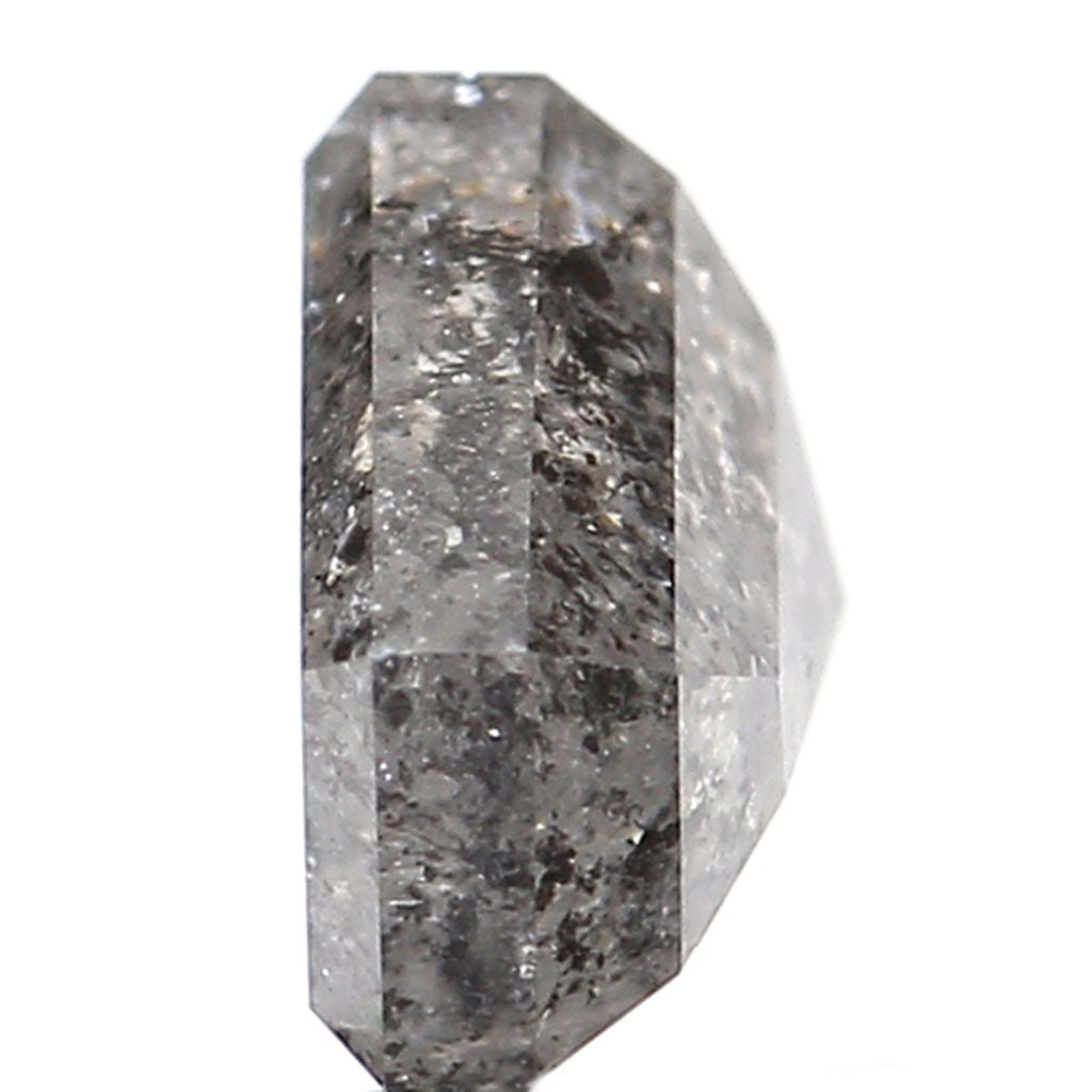 1.09 Ct Natural Loose Shield Shape Diamond Salt And Pepper Shield Cut Diamond 5.45 MM Black Gray Color Shield Shape Rose Cut Diamond QL253