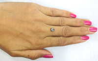 0.85 Ct Natural Loose Diamond Oval Black Grey Salt And Pepar Color I3 Clarity 6.80 MM KDL8673