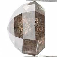 Natural Loose Hexagon Salt And Pepper Diamond Black Grey Color 1.10 CT 6.10 MM Hexagon Shape Rose Cut Diamond L1333