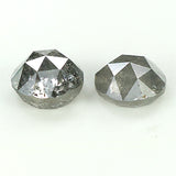 Natural Loose Rose Cut Salt And Pepper Diamond Black Grey Color 0.95 CT 4.60 MM Rose Cut Shape Diamond KDL1006
