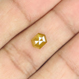0.90 Ct Natural Loose Diamond, Hexagon Diamond, Yellow Diamond, Hexagon Cut Diamond, Polished Diamond, Rose Cut Diamond Rustic Diamond KDL9858