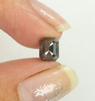 1.26 Ct Natural Loose Diamond Emerald Black Color I3 Clarity 6.10 MM KDK1954