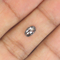 0.56 Ct Natural Loose Diamond, Oval Diamond, Black Diamond, Grey Diamond, Salt and Pepper Diamond, Antique Diamond, Real Diamond KDL074