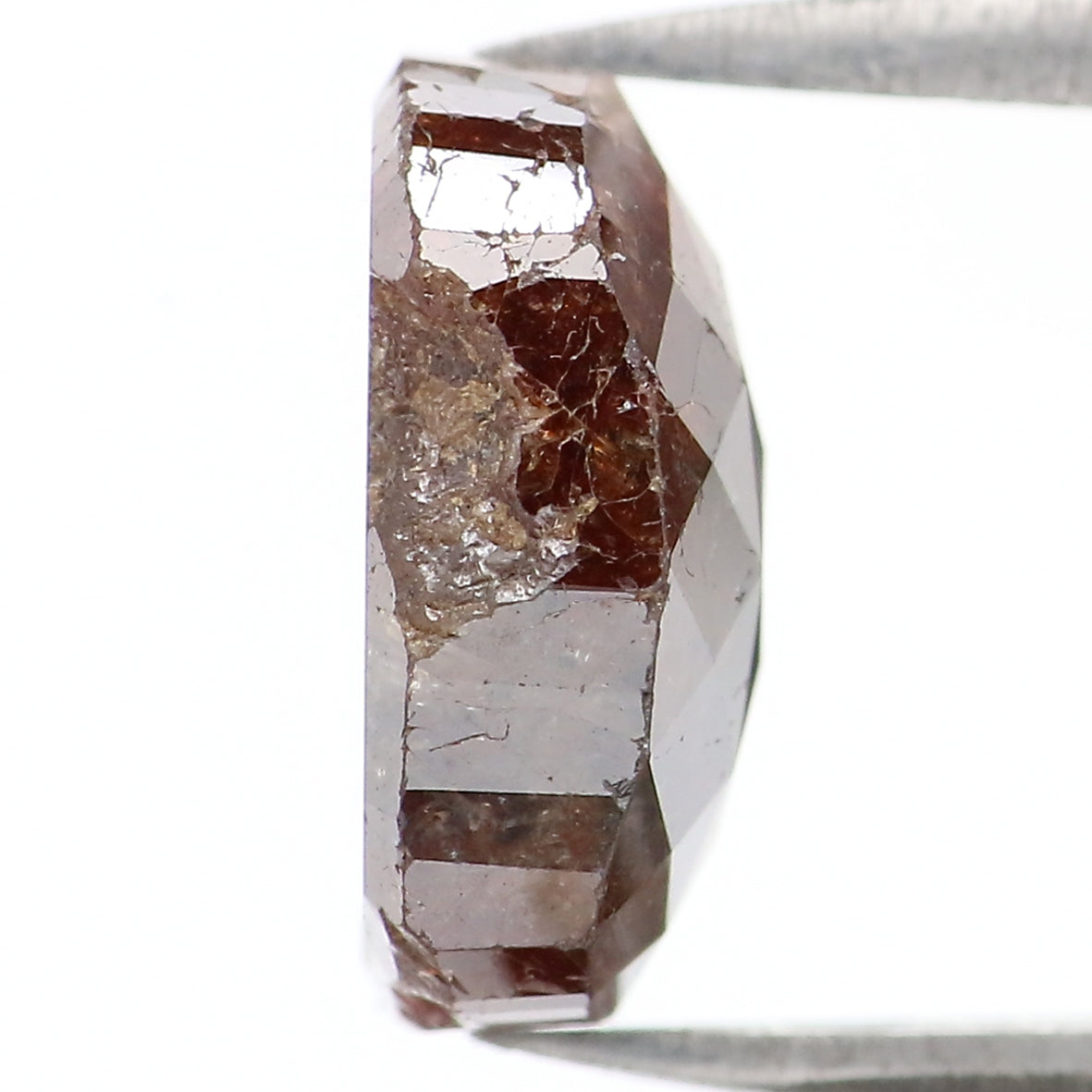 Natural Loose Oval Brown Color Diamond 4.31 CT 10.60 MM Oval Shape Rose Cut Diamond L1563