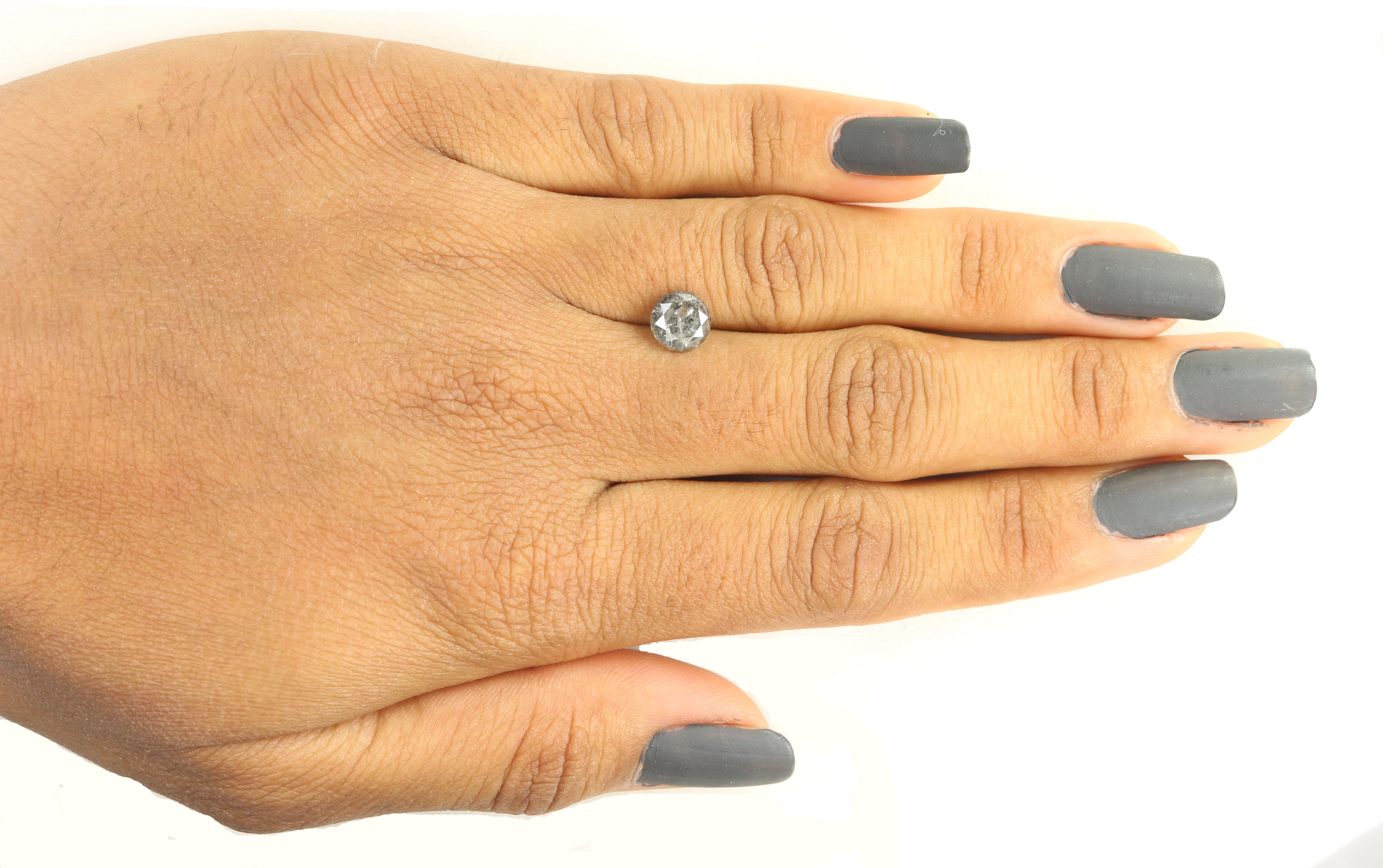 1.44 Ct Natural Loose Round Shape Diamond Salt And Pepper Round Cut Diamond 6.90 MM Natural Loose Diamond Round Brilliant Cut Diamond LQ9352