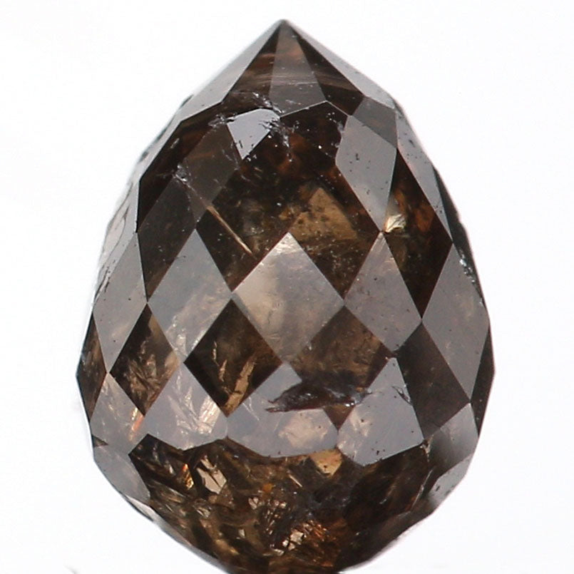 0.79 Ct Natural Loose Briolette Shape Diamond Brown Color Drop Diamond 5.55 MM Natural Loose Brown Color Briolette Rose Cut Diamond LQ9824