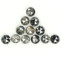 0.91 Ct Natural Loose Diamond, Round Rose Cut Diamond, Black Diamond, Gray Diamond, Salt and Pepper Diamond, Rose Cut Diamond L7993