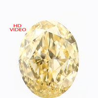 0.21 Ct Natural Loose Diamond Oval Yellow Color VS Clarity 4.65 MM KR2142