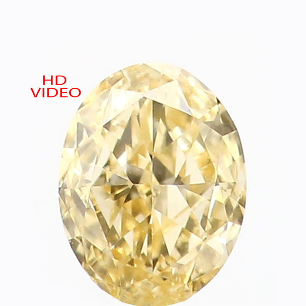 0.21 Ct Natural Loose Diamond Oval Yellow Color VS Clarity 4.65 MM KR2142