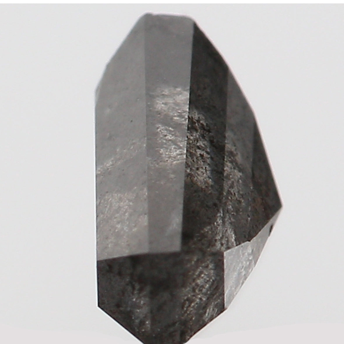 0.77 Ct Natural Loose Shield Shape Diamond Salt And Pepper Shield Cut Diamond 5.25 MM Black Gray Color Shield Shape Rose Cut Diamond QL441