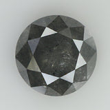 2.11 Ct Natural Loose Diamond Round Black Grey Salt And Pepper Color I3 Clarity 7.50 MM KDK1991
