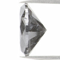 Natural Loose Oval Salt And Pepper Diamond Black Grey Color 1.46 CT 8.30 MM Oval Shape Rose Cut Diamond L1129