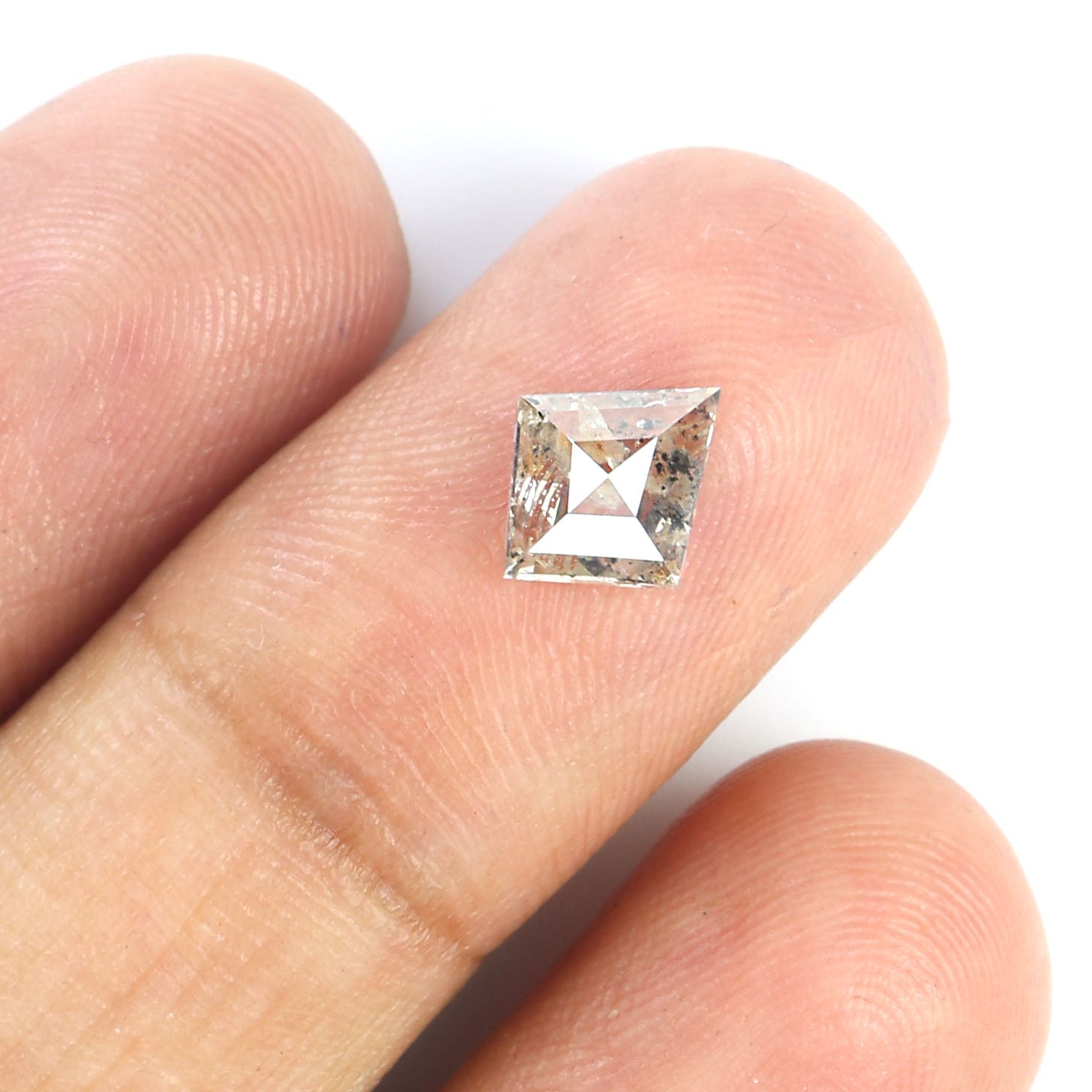 1.07 Ct Natural Loose Kite Shape Diamond Gray Brown Color Kite Shape Diamond 8.60 MM Natural Loose Diamond Kite Rose Cut Diamond QK2176