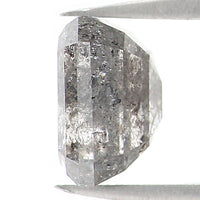 Natural Loose Emerald Salt And Pepper Diamond Black Grey Color 0.89 CT 5.50 MM Emerald Shape Rose Cut Diamond L1220