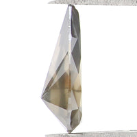 Natural Loose Pear Black Grey Color Diamond 0.51 CT 8.20 MM Pear Shape Rose Cut Diamond L1557