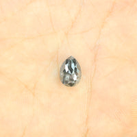 1.70 Ct Natural Loose Diamond Pear Black Grey Color I3 Clarity 9.00 MM KDL8120