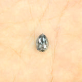 1.70 Ct Natural Loose Diamond Pear Black Grey Color I3 Clarity 9.00 MM KDL8120