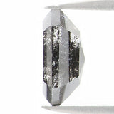 Natural Loose Hexagon Salt And Pepper Diamond Black Grey Color 0.72 CT 6.20 MM Hexagon Shape Rose Cut Diamond KDL1236