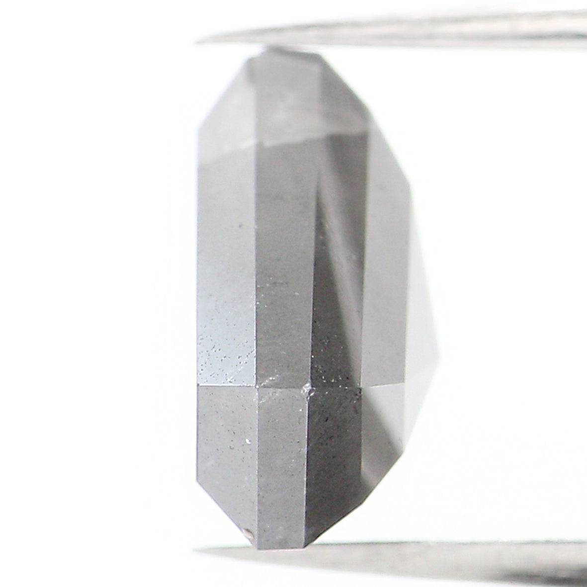 3.67 Ct Natural Loose Shield Shape Diamond Salt And Pepper Shield Shape Diamond 8.90 MM Natural Gray Color Shield Rose Cut Diamond QL982