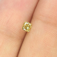 0.19 Ct Natural Loose Diamond Cushion Yellow Color VS Clarity 3.40 MM L8636