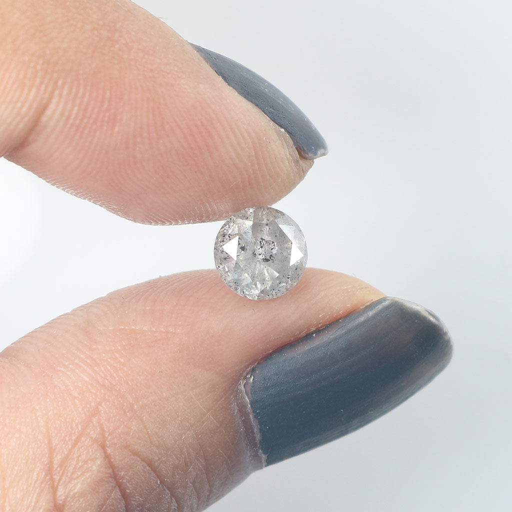 1.04 CT Natural Loose Round Shape Diamond Salt And Pepper Round Cut Diamond 6.05 MM Natural Loose Diamond Round Brilliant Cut Diamond LQ9090