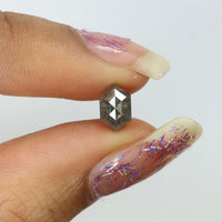 0.70 Ct Natural Loose Diamond Hexagon Grey Color I3 Clarity 7.05 MM KDL8153