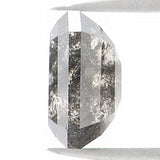 Natural Loose Emerald Salt And Pepper Diamond Black Grey Color 0.90 CT 6.00 MM Emerald Shape Rose Cut Diamond KDL1228
