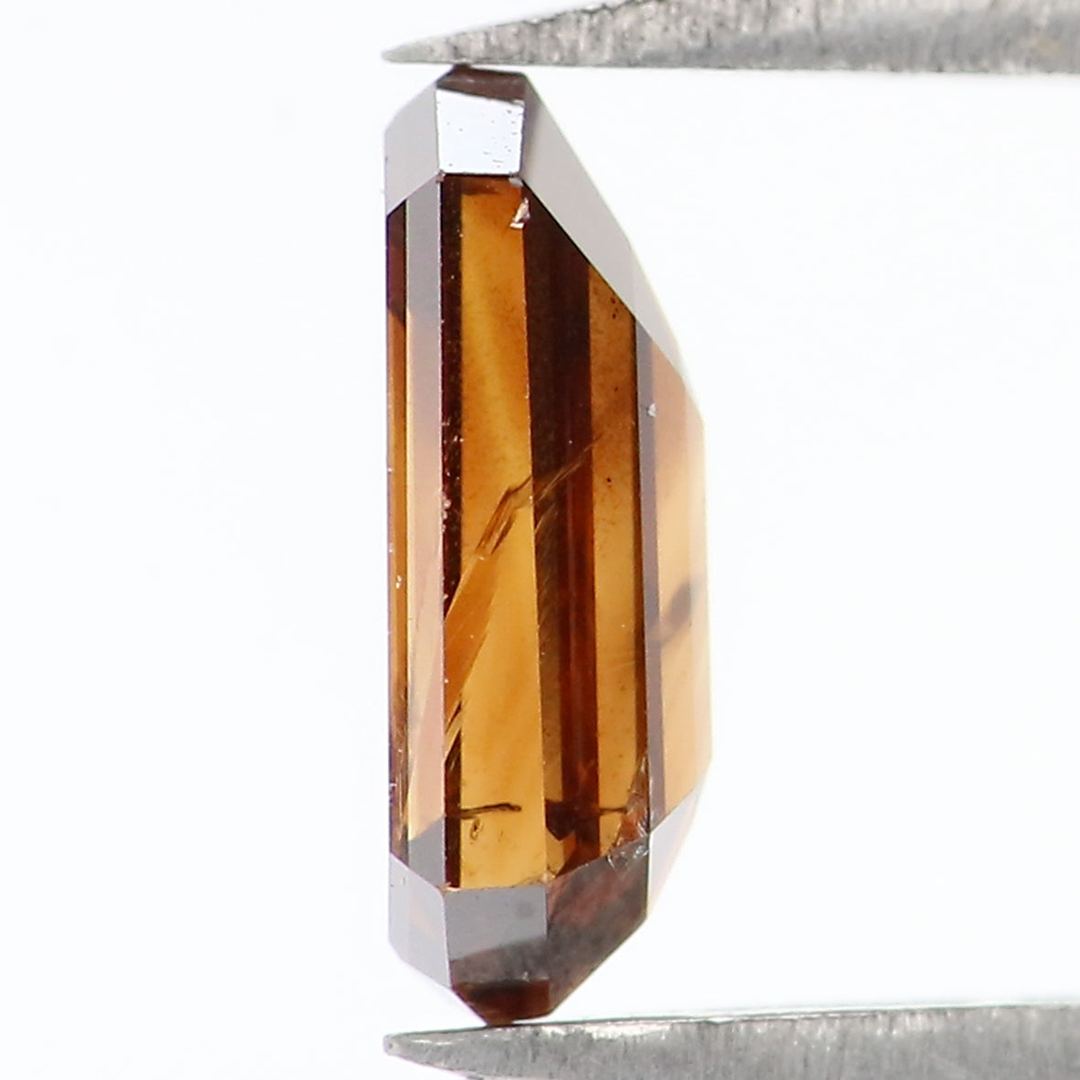 0.76 CT Natural Loose Hexagon Shape Diamond Brown Color Hexagon Shape Diamond 7.40 MM Natural Loose Brown Hexagon Rose Cut Diamond QL1660