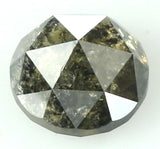 0.53 Ct Natural Loose Diamond, Round Rose Cut Diamond, Black Diamond, Gray Diamond, Salt and Pepper Diamond, Rose Cut Diamond KDL7404