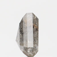 Natural Loose Diamond Coffin Black Grey Salt And Pepper Color I3 Clarity 5.70 MM 0.78 Ct KDL8907