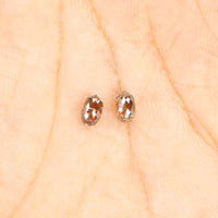 0.76 Ct Natural Loose Diamond, Brown Black Diamond, briolette Diamond, Drop Cut Diamond, Rose Cut Real Rustic Diamond, KDL9480