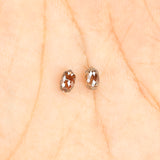 0.76 Ct Natural Loose Diamond, Brown Black Diamond, briolette Diamond, Drop Cut Diamond, Rose Cut Real Rustic Diamond, KDL9480