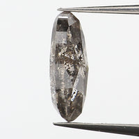 0.52 Ct Natural Loose Diamond, Marquise Diamond, Salt And Pepper Diamond, Black Grey Diamond, Marquise Cut Diamond, Rustic Diamond KDL9677