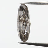 0.52 Ct Natural Loose Diamond, Marquise Diamond, Salt And Pepper Diamond, Black Grey Diamond, Marquise Cut Diamond, Rustic Diamond KDL9677