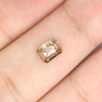 0.87 Ct Natural Loose Diamond, Emerald Cut Diamond, Brown Diamond, Polished Diamond, Rose Cut Diamond, Rustic Diamond, Antique Diamond KDL060