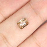 0.87 Ct Natural Loose Diamond, Emerald Cut Diamond, Brown Diamond, Polished Diamond, Rose Cut Diamond, Rustic Diamond, Antique Diamond KDL060